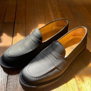 Solovair x YMC Black Greasy Loafers